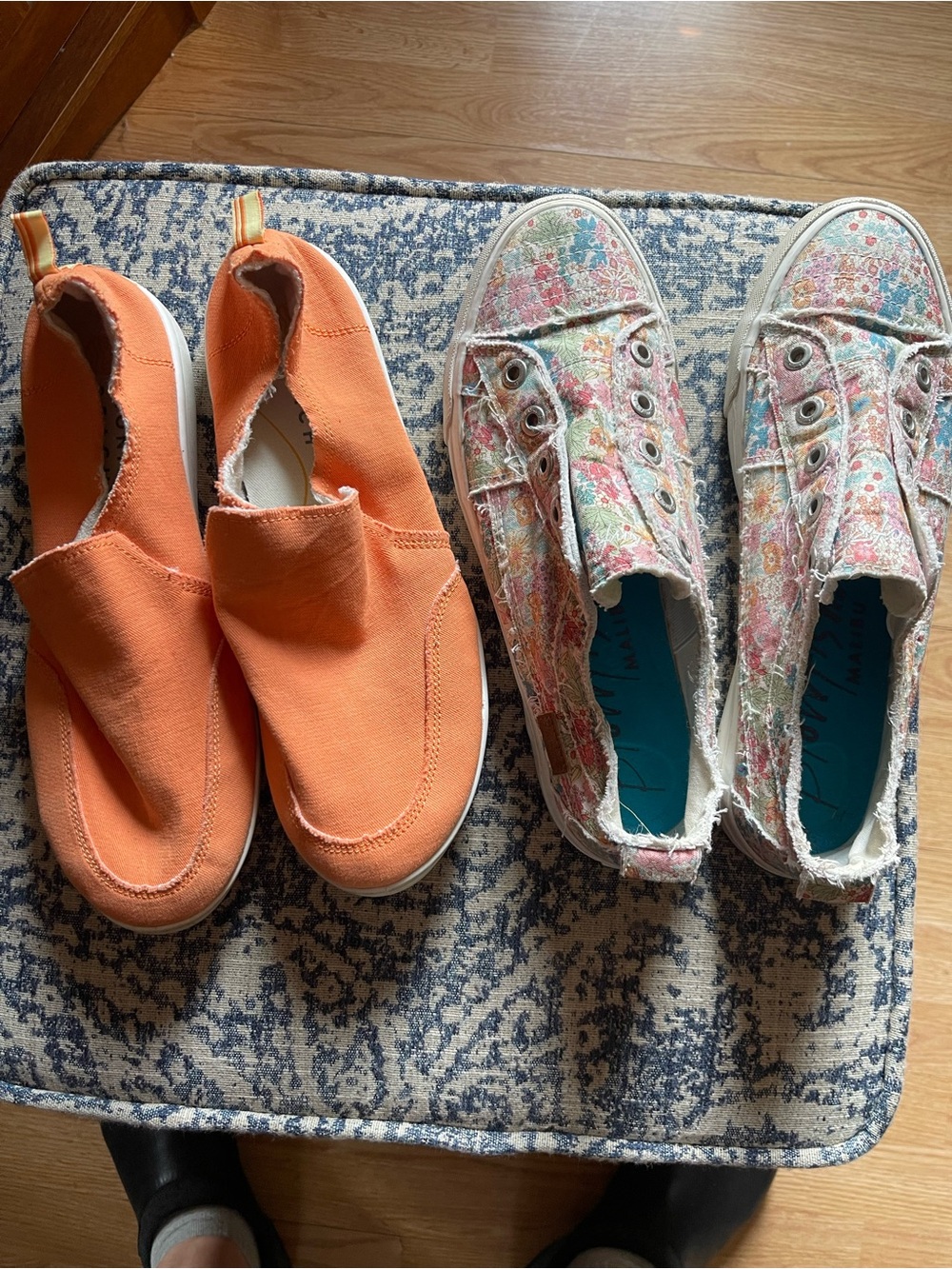 Vionic Beach Slip-On in  orange AND Blowfish flower print slip on Sneakers